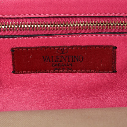 Valentino Garavani Vitello Small Rockstud Tote Raspberry 7 of 12