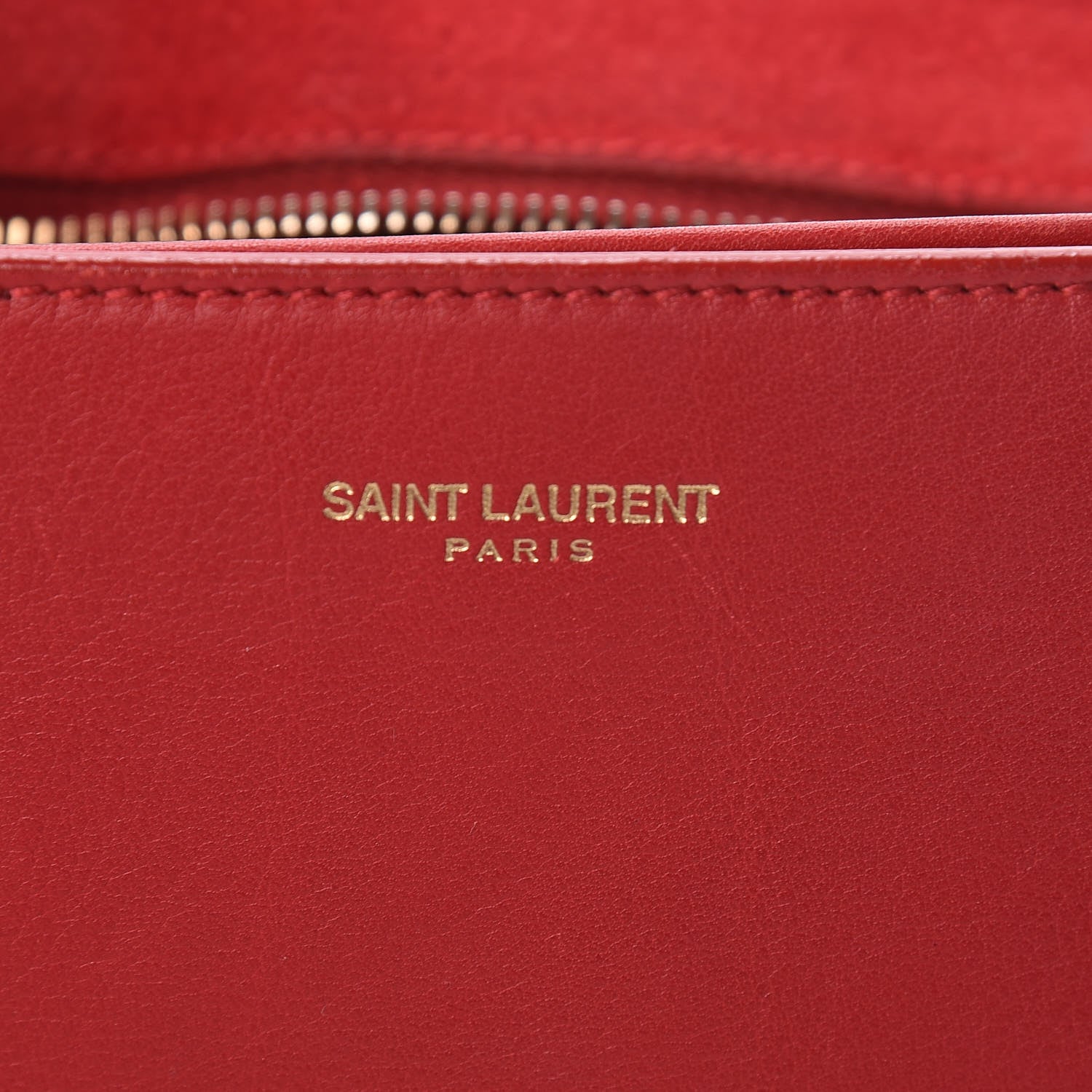 Saint Laurent Calfskin Classic Y Satchel Red 6 of 25