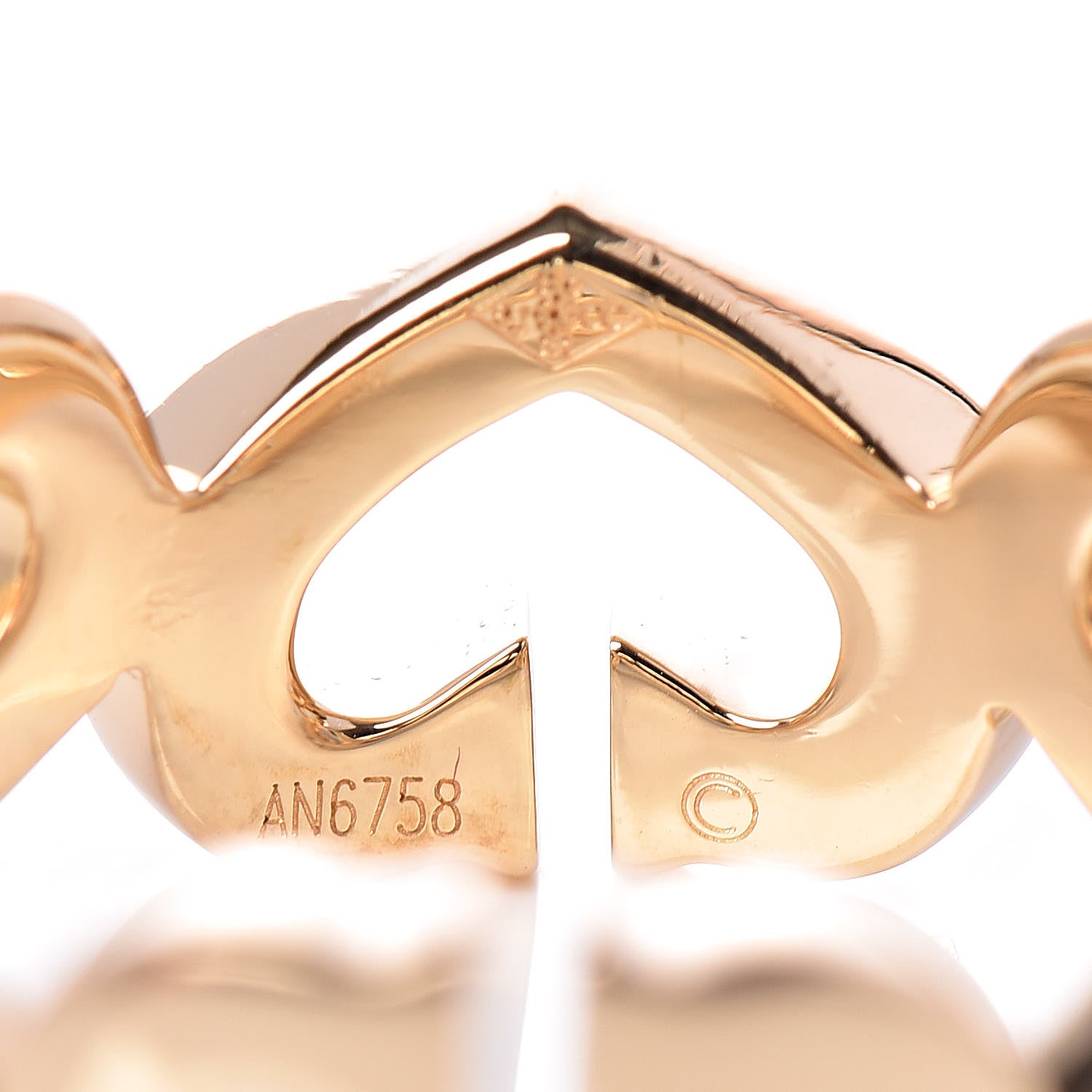 Cartier 18K Yellow Gold Diamond Hearts and Symbols Ring 49 4.75 5 of 5
