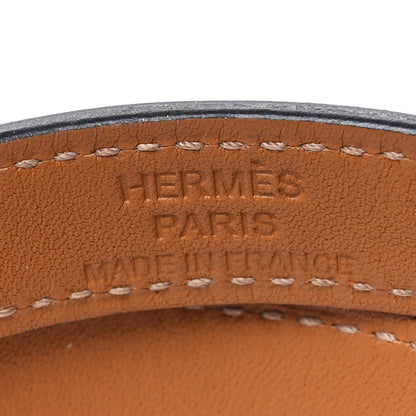 Hermes Epsom Kelly Double Tour Bracelet T2 Celeste 3 of 5