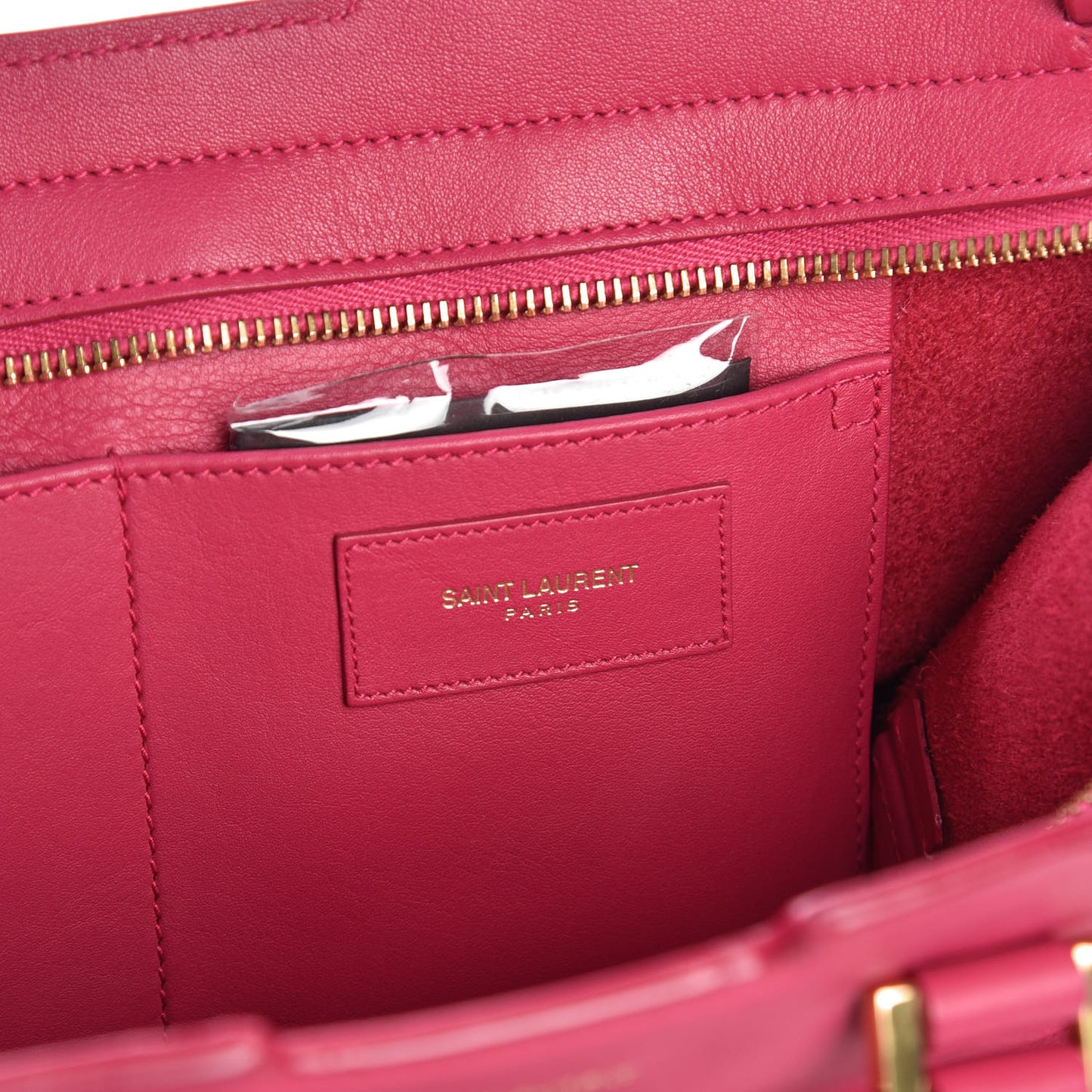 Calfskin Small Classic Y Cabas Fuchsia