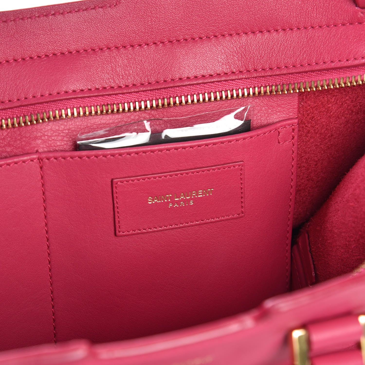 Saint Laurent Calfskin Small Classic Y Cabas Fuchsia 6 of 11