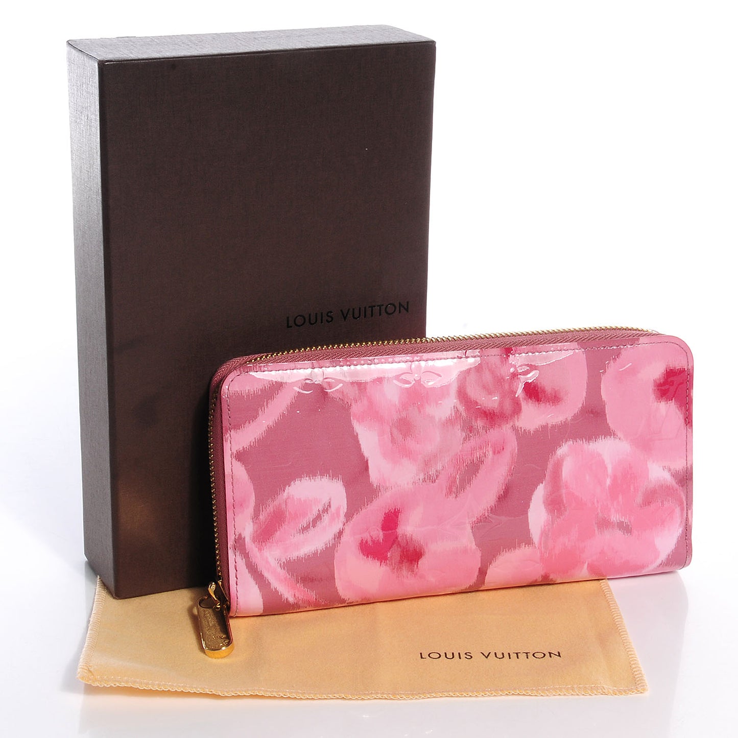 Vernis Ikat Zippy Wallet Rose Velours