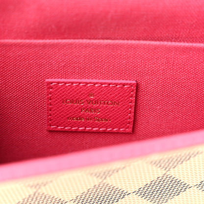 Louis Vuitton Damier Azur Studded Pochette Felicie Chain Wallet Fuchsia 7 of 10
