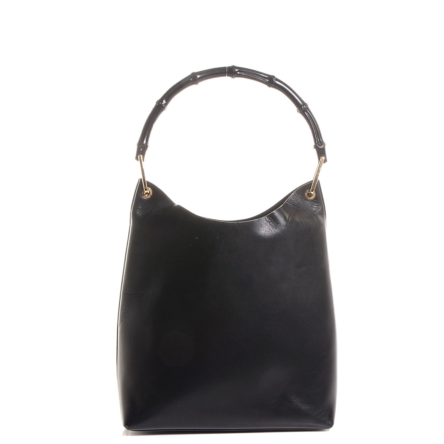 Gucci Leather Bamboo Bag Black 1 of 8