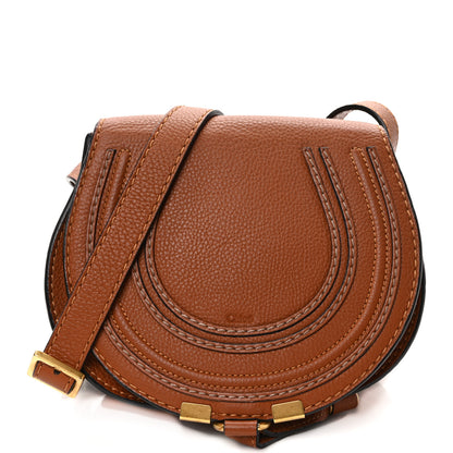 Chloe Calfskin Mini Marcie Round Crossbody Bag Tan 1 of 8