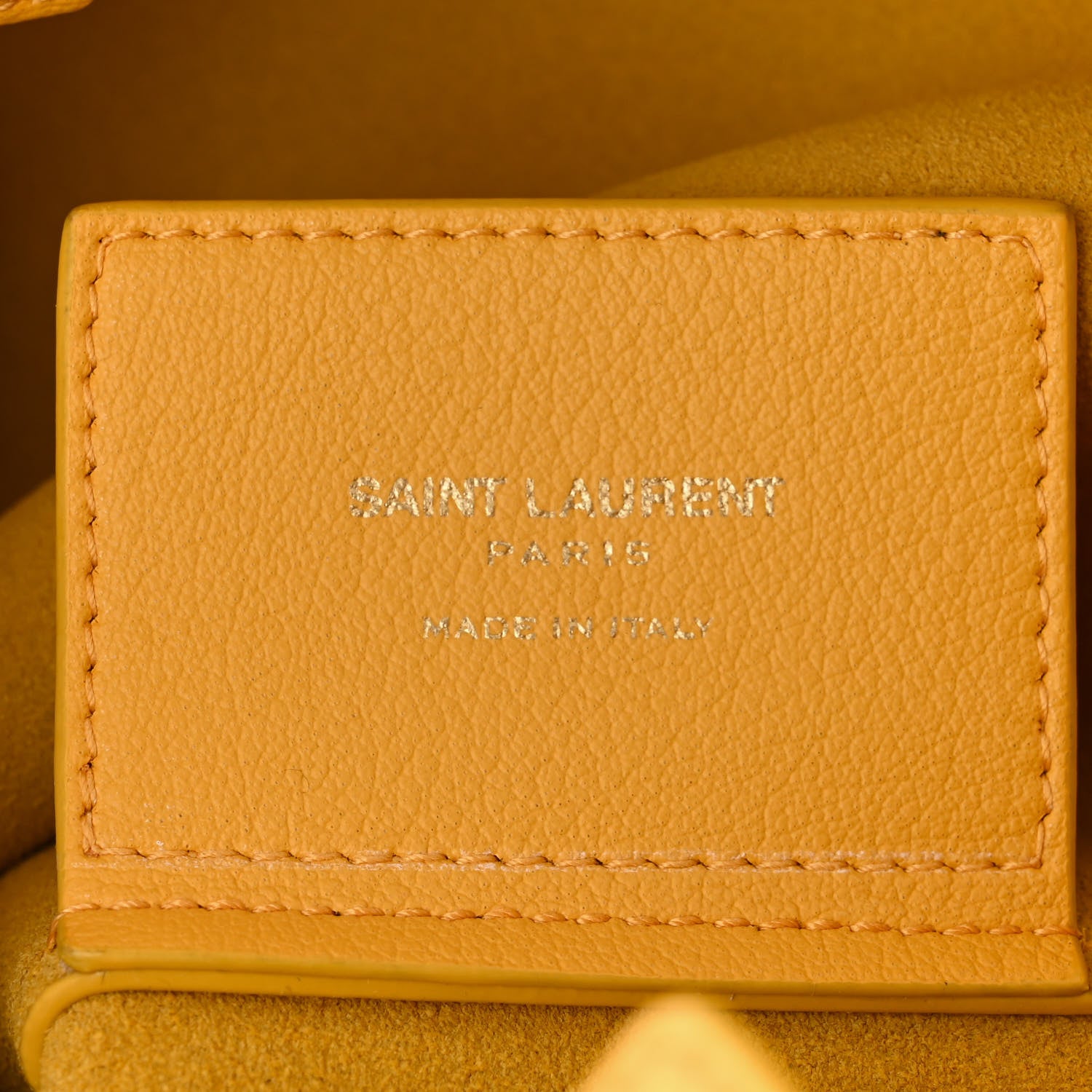 Saint Laurent Calfskin Toy Shopping Tote Yellow 6 of 10
