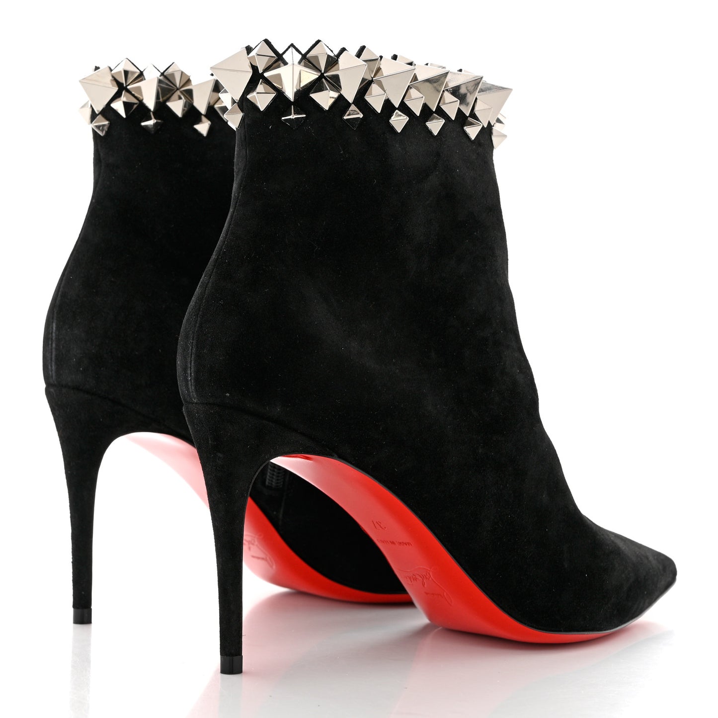 Veau Velours Firmamma 100 Booties 37 Black Silver