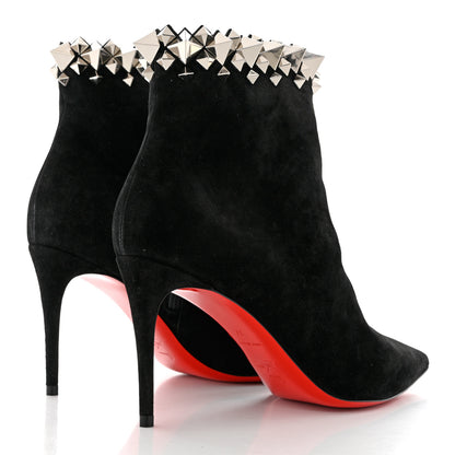 Christian Louboutin Veau Velours Firmamma 100 Booties 37 Black Silver 4 of 8