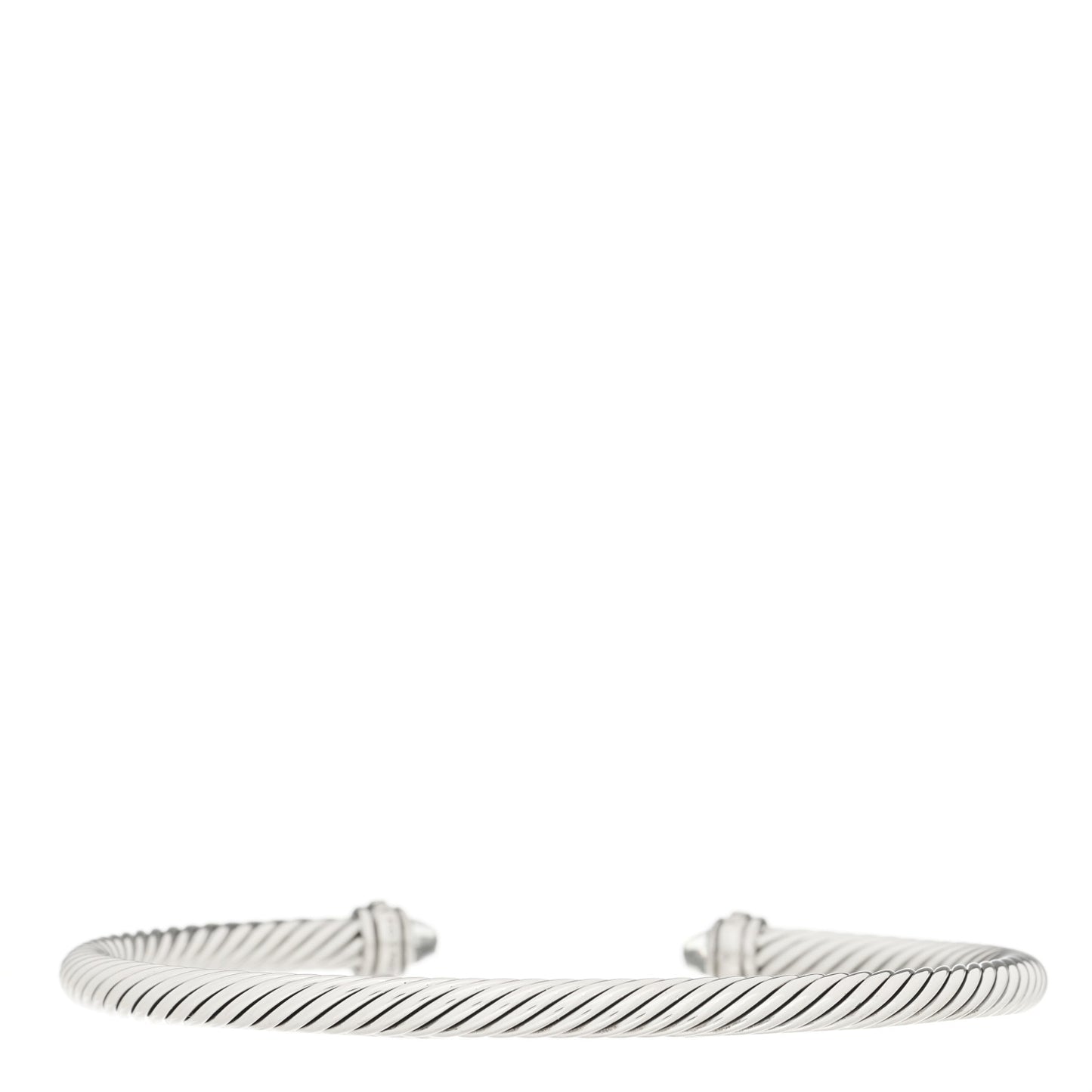 Sterling Silver Diamond Prasiolite 4mm Cable Classics Bracelet