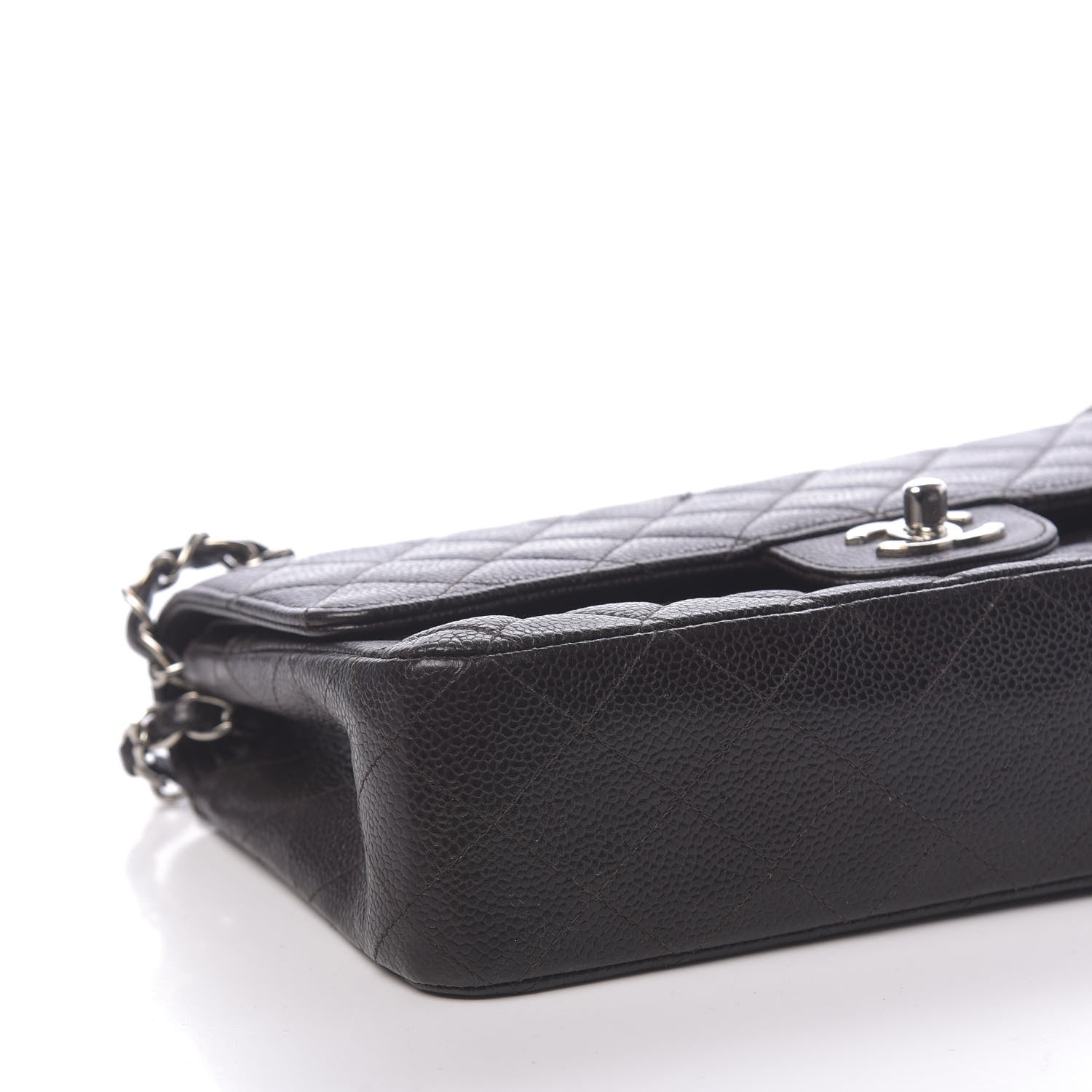 Chanel Caviar Quilted Medium Double Flap Brown 9 of 13