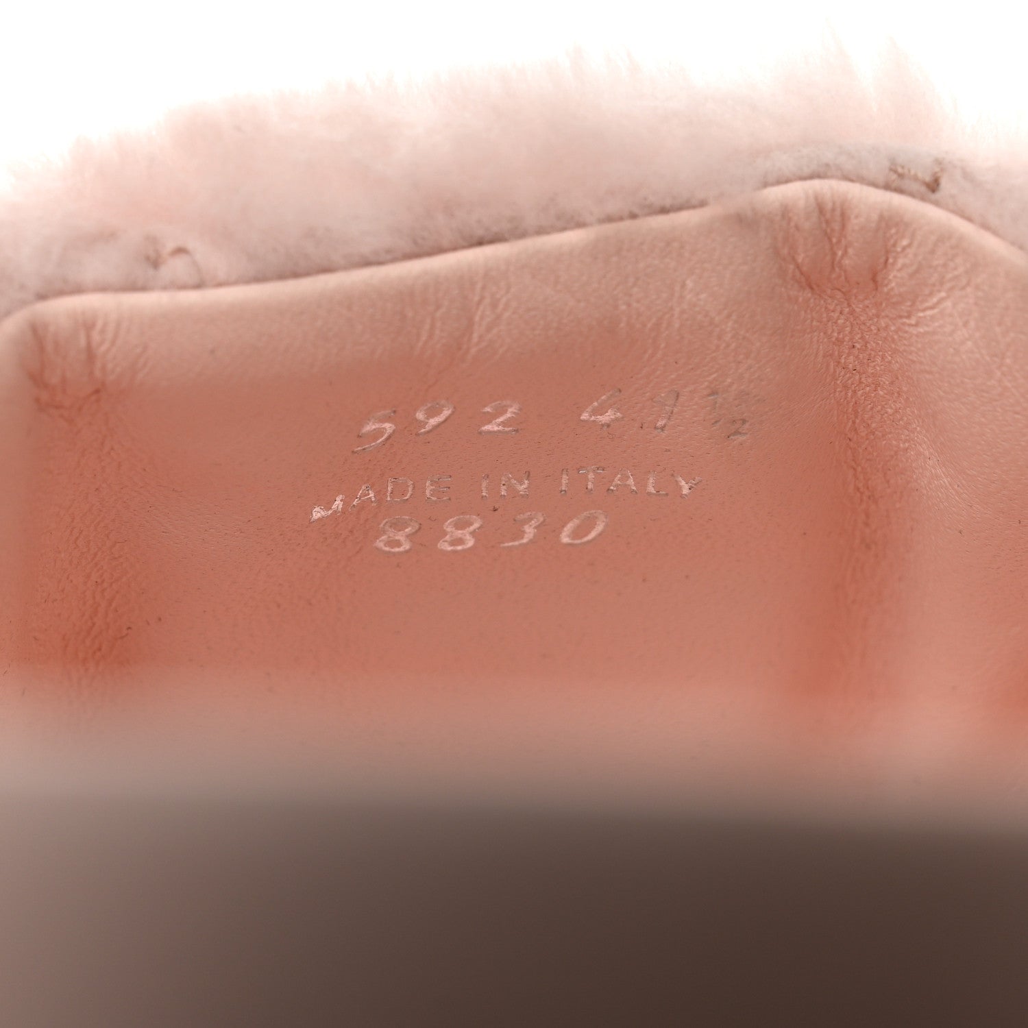 Prada Shearling Metal Triangle Logo Lug Sole 20mm Slide Sandals 41 Orchidea 6 of 11