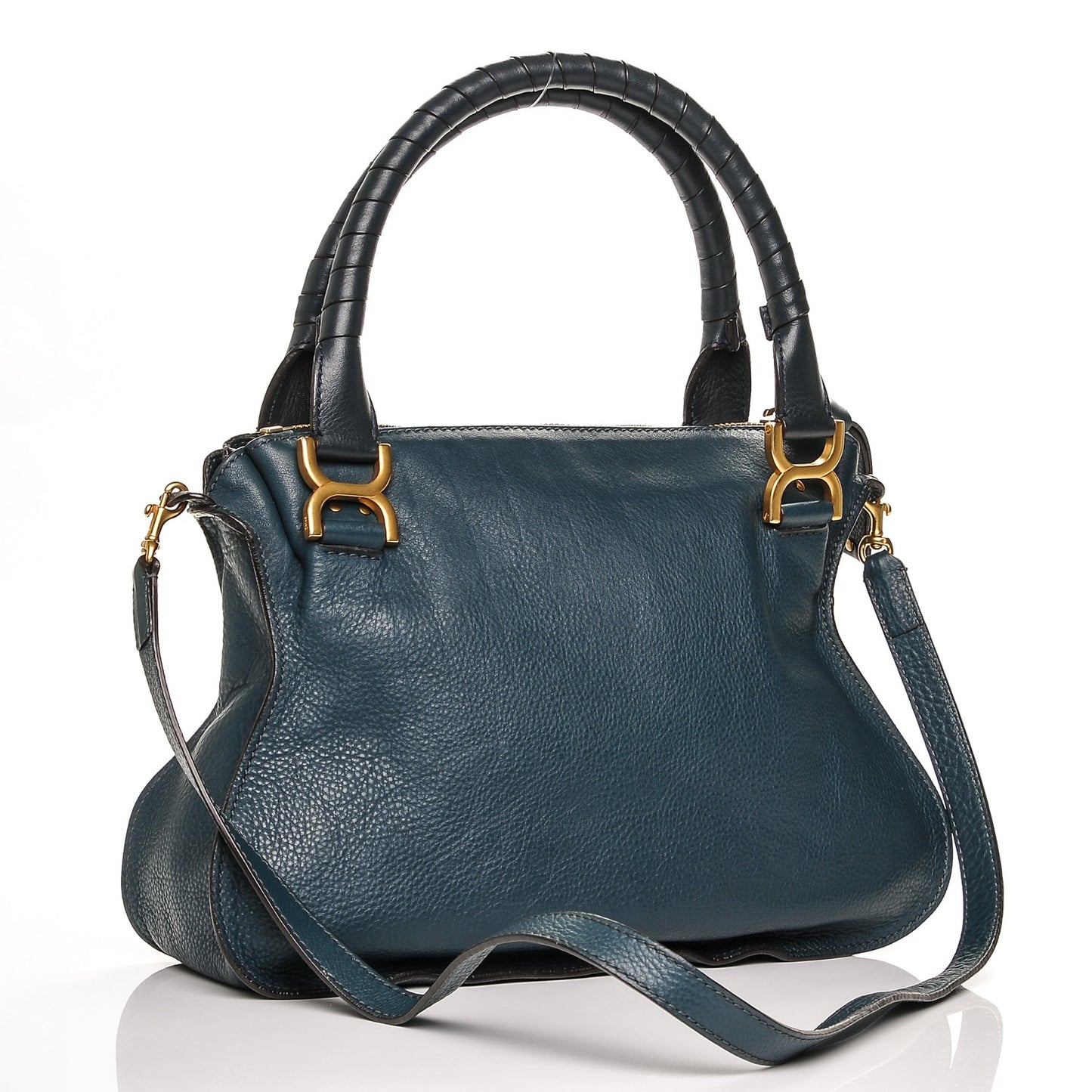 Calfskin Medium Marcie Satchel Teal