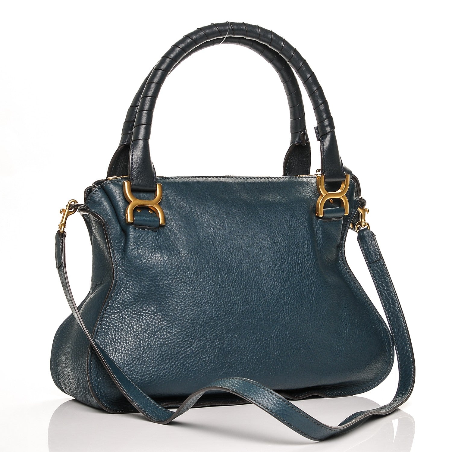 Chloe Calfskin Medium Marcie Satchel Teal 3 of 7