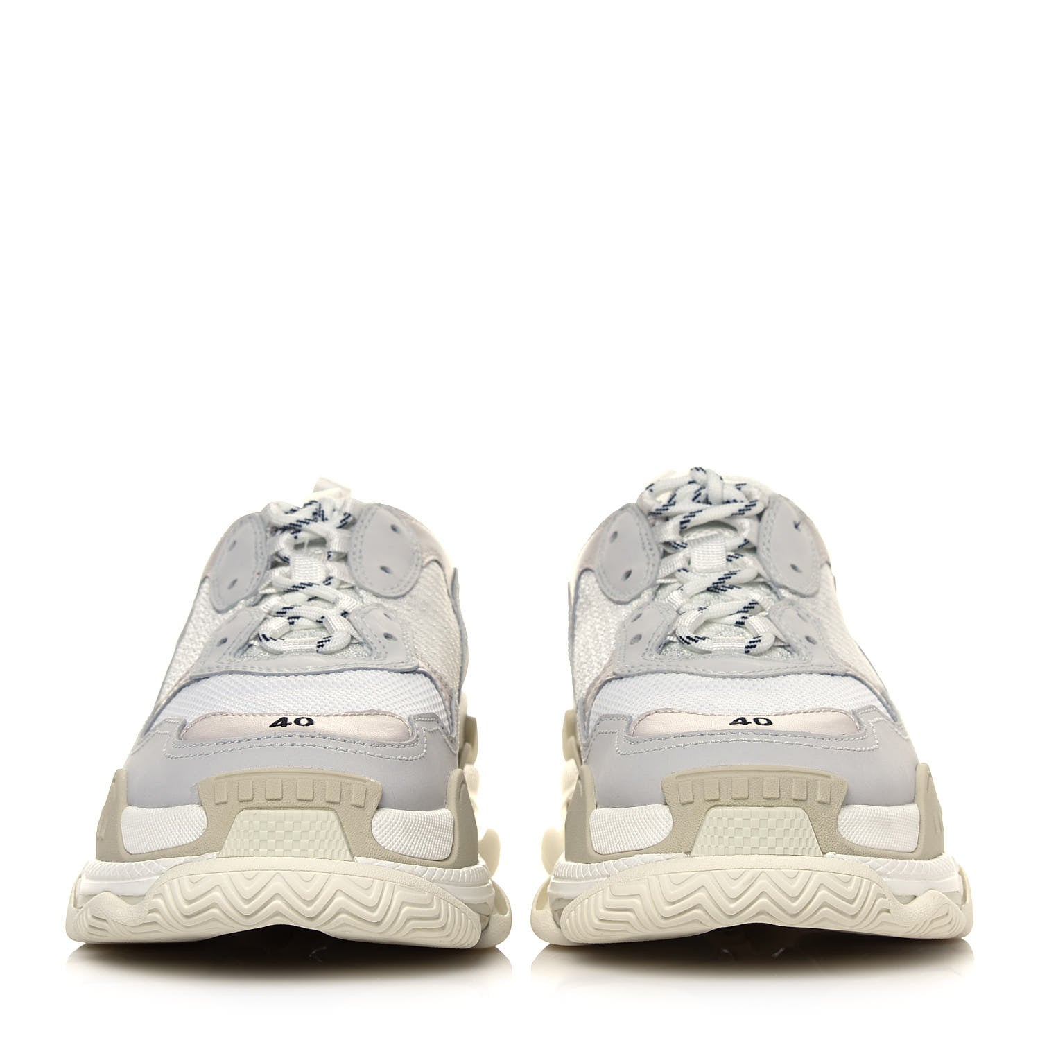 Balenciaga Fabric Mesh Mens Triple S Sneakers 40 White 2 of 7