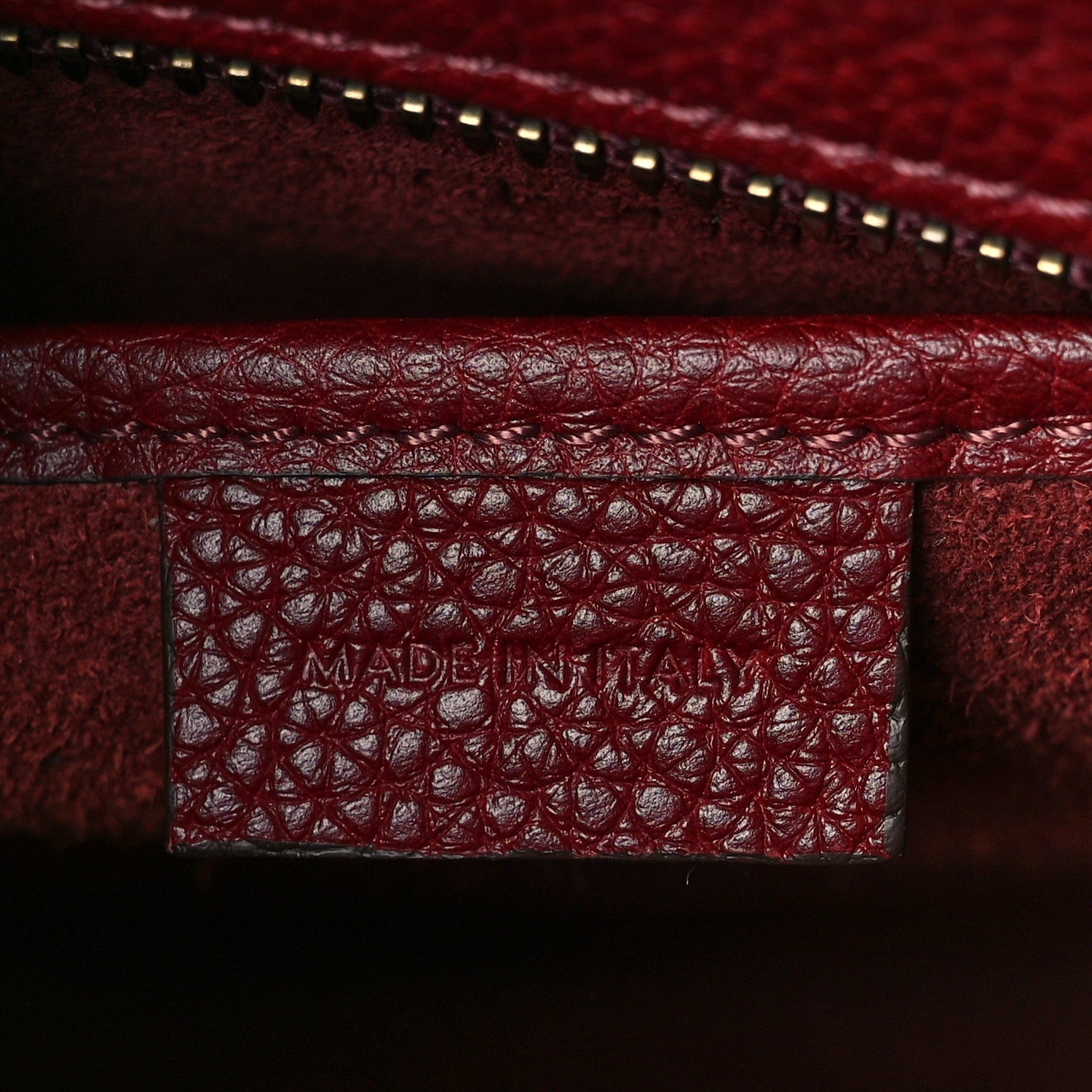 Celine Drummed Calfskin Nano Luggage Light Burgundy 5 of 7