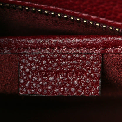 Celine Drummed Calfskin Nano Luggage Light Burgundy 5 of 7