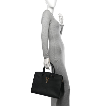 Saint Laurent Textured Calfskin Medium Classic Y Cabas Black 2 of 10