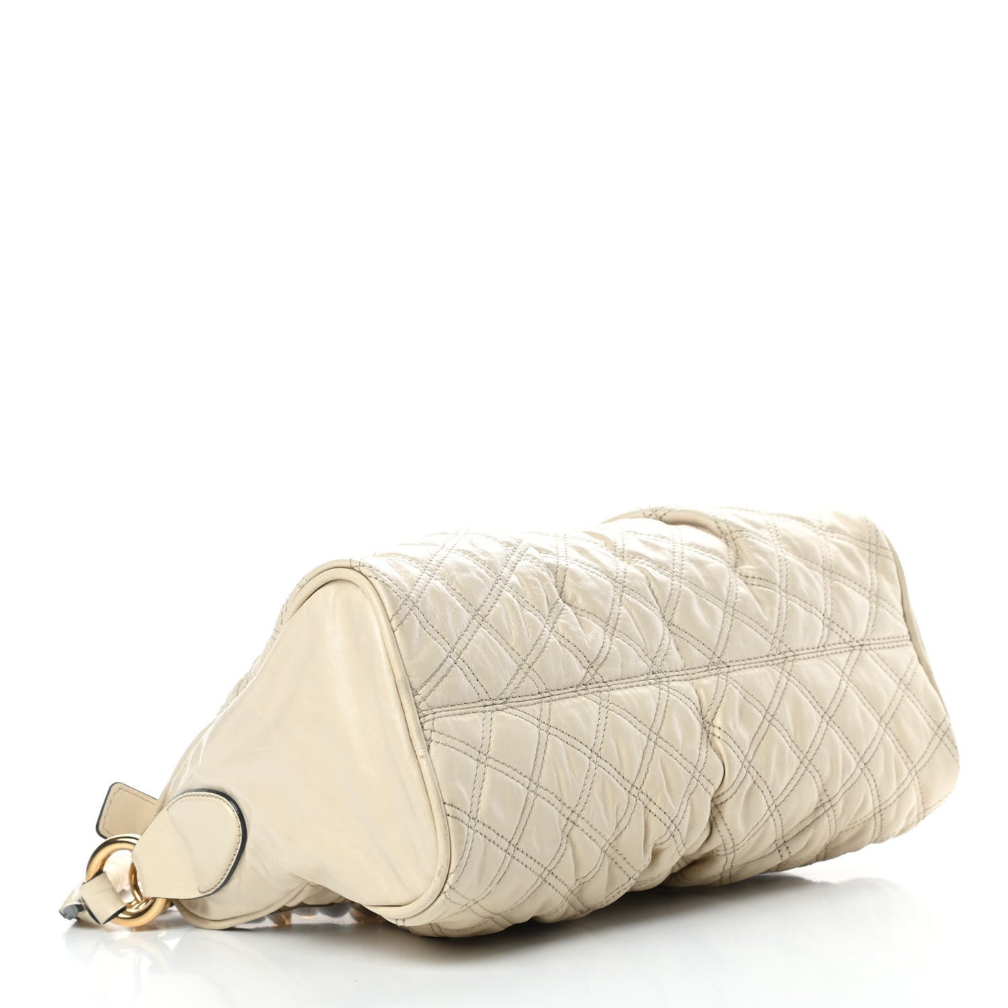 Calfskin Quilted Julianne Shoulder Bag Milk