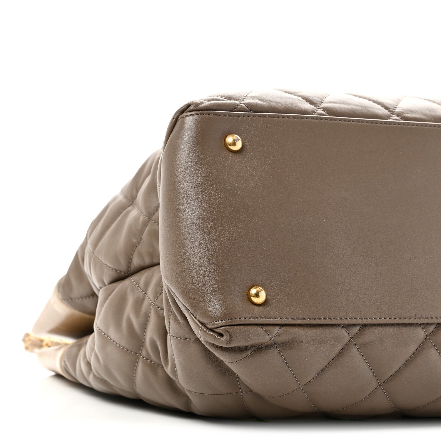 Chanel Calfskin Quilted Large Soft Elegance Tote Brown 10 of 11