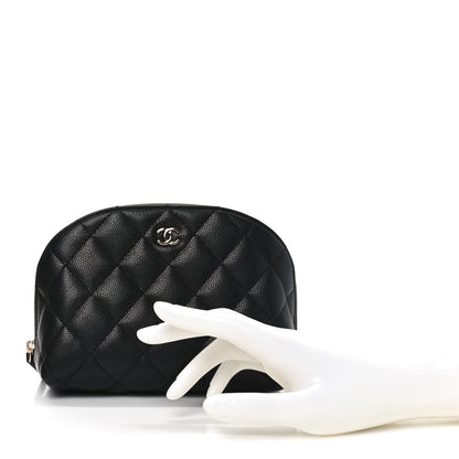 Chanel Caviar Quilted Cosmetic Case Black 2 of 9