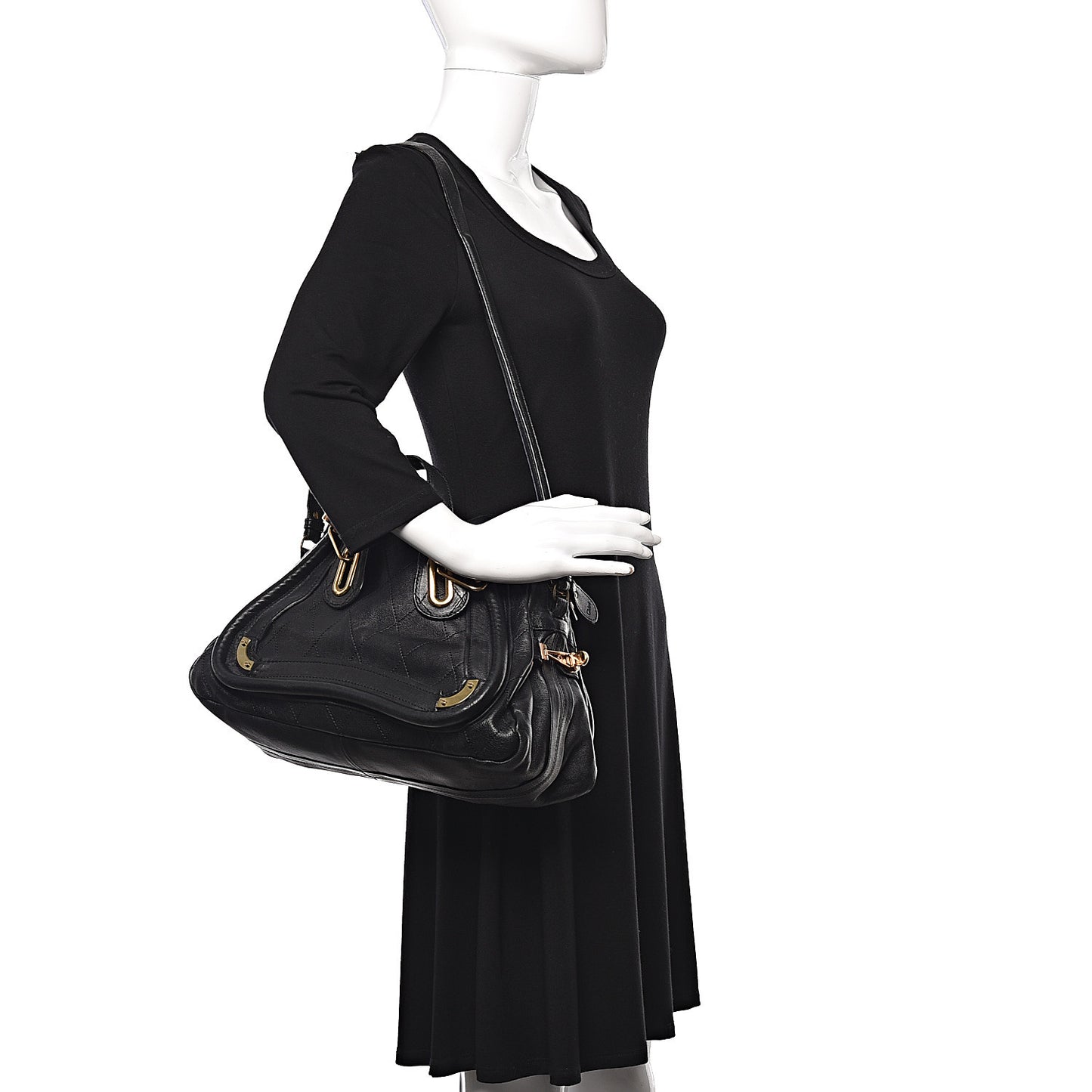 Sheepskin Quilted Small Paraty Black