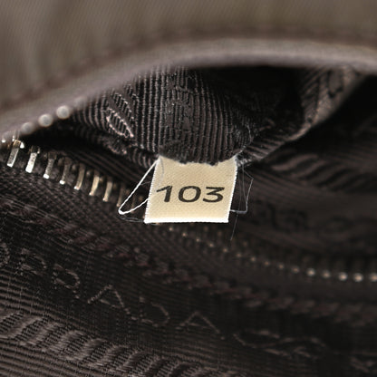 Prada Tessuto Nylon Saffiano Shoulder Bag Ebano 7 of 8