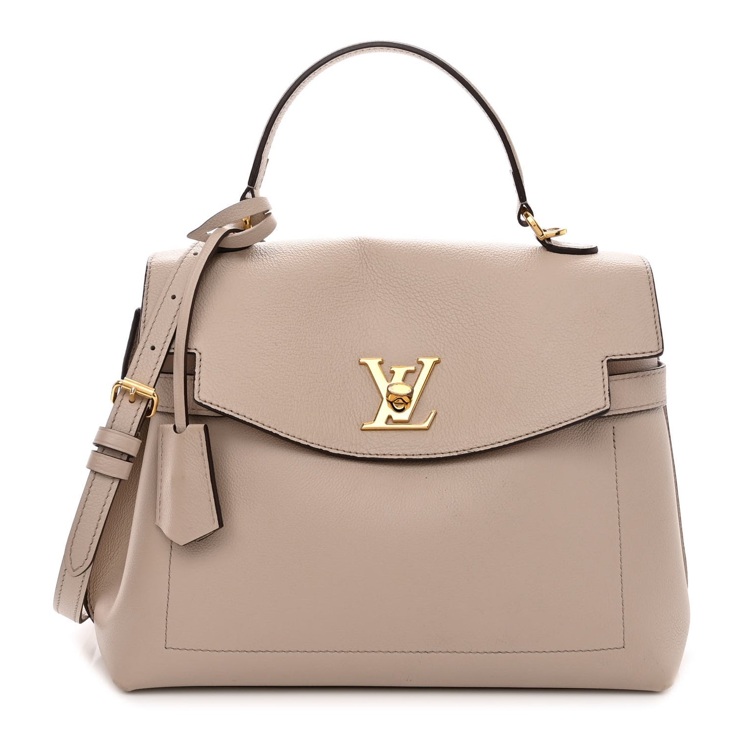 Soft Calfskin Lockme Ever MM Greige
