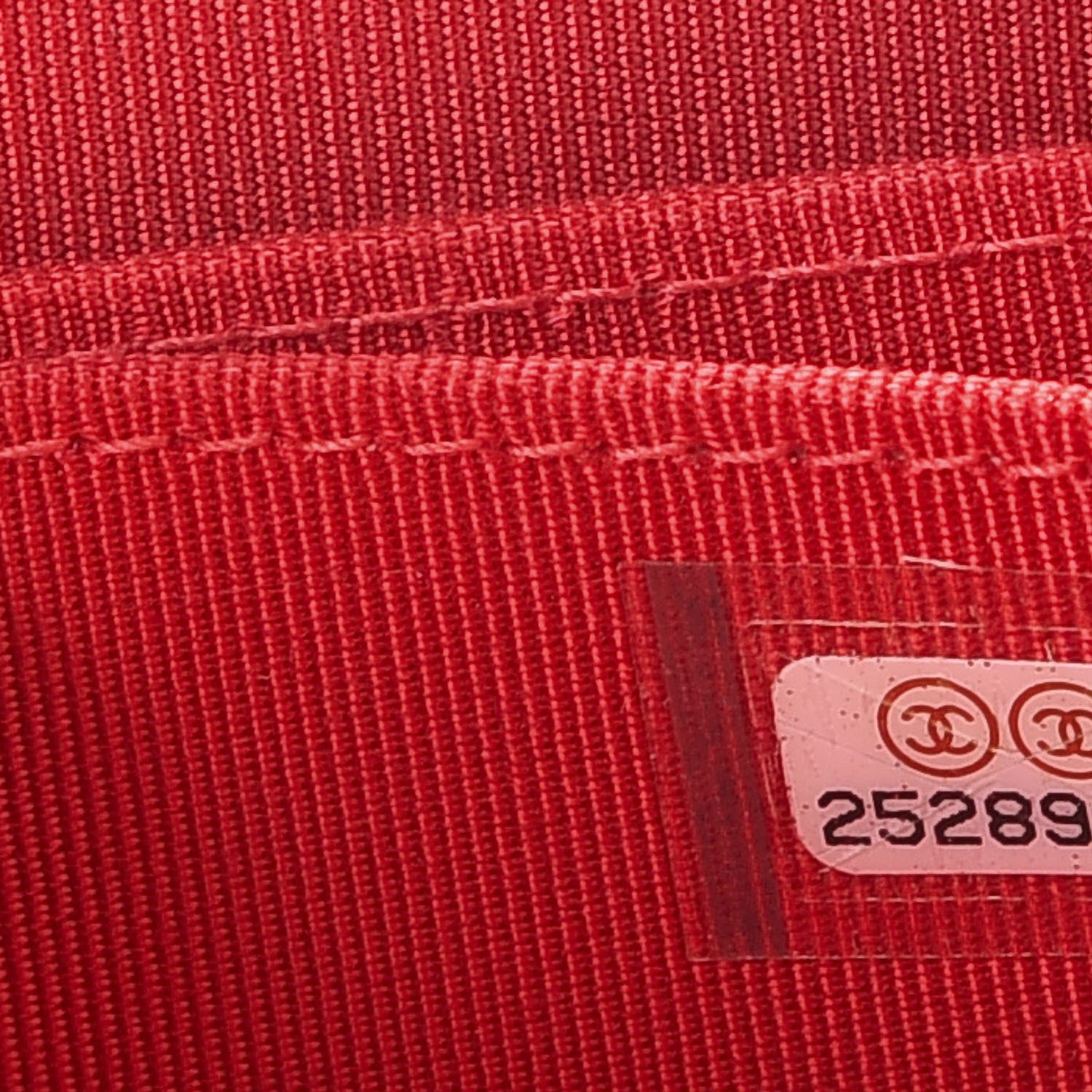 Chanel Lambskin Quilted Zip Around Coin Purse Wallet Light Red 7 of 8
