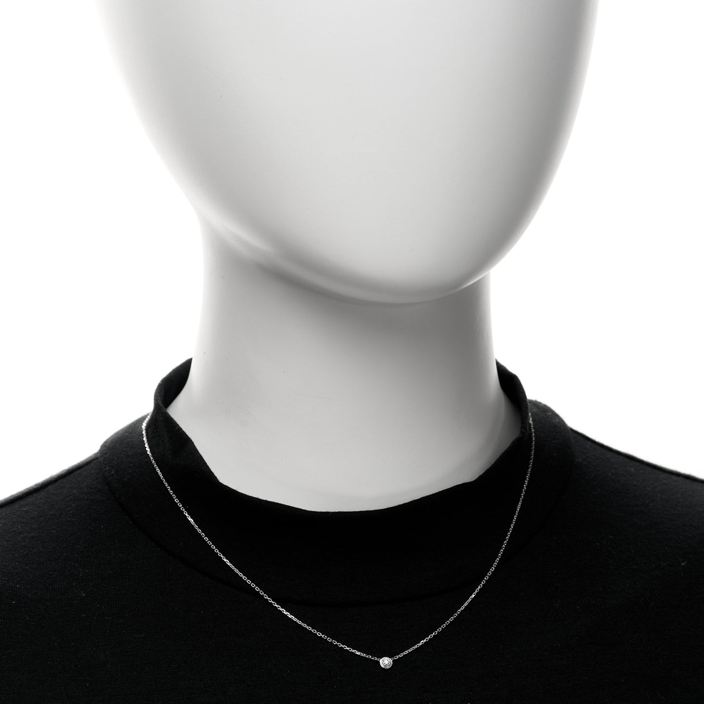 18K White Gold Diamond XS D'Amour Pendant Necklace