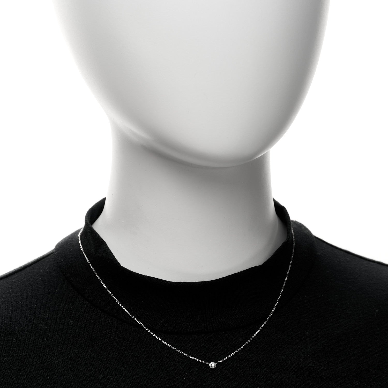 Cartier 18K White Gold Diamond XS D'Amour Pendant Necklace 2 of 5