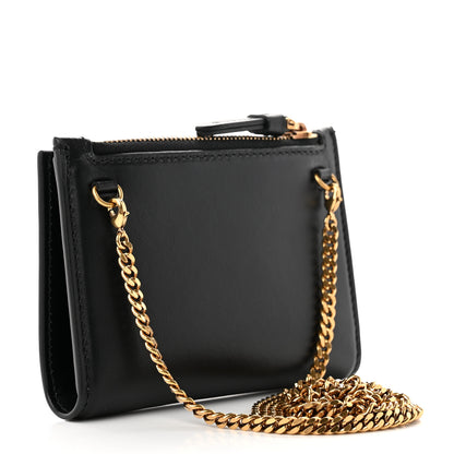 Salvatore Ferragamo Calfskin Gancini Chain Wallet Black 3 of 7