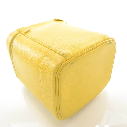 Chanel Caviar Cosmetic Bag Yellow 6 of 11