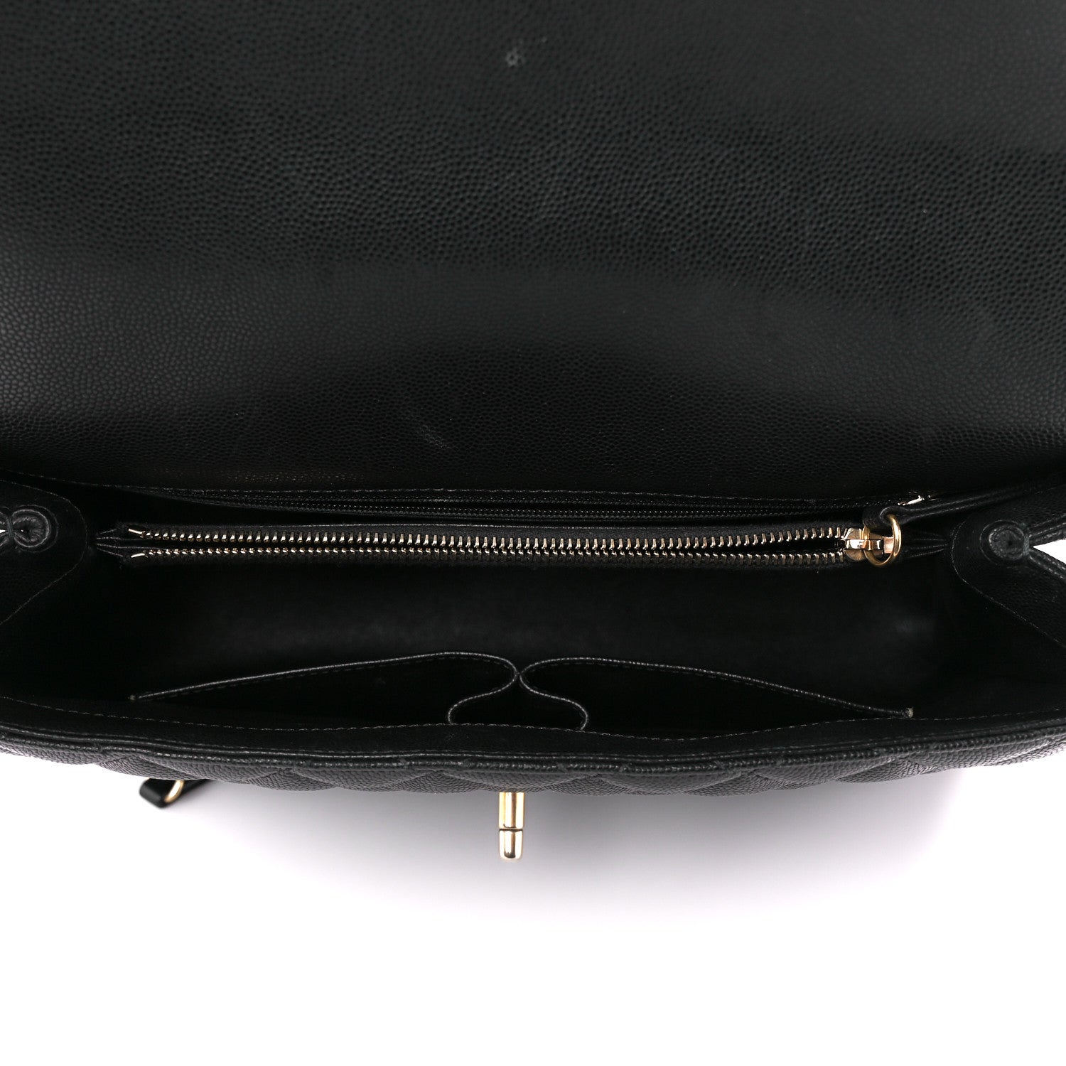 Chanel Caviar Lizard Quilted Medium Coco Handle Flap Black 5 of 12