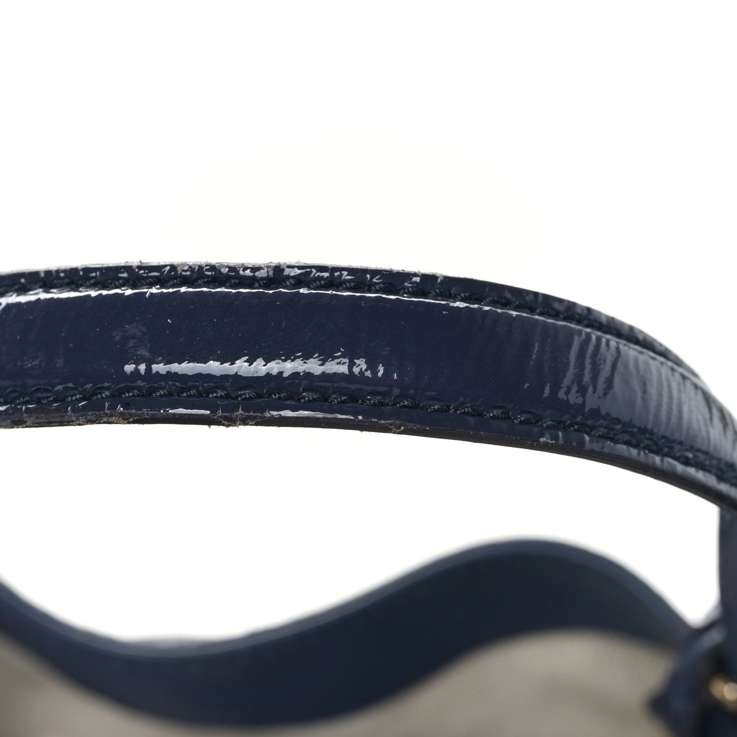 Vernice Naplack Medium Soho Shoulder Bag Uniform Blue
