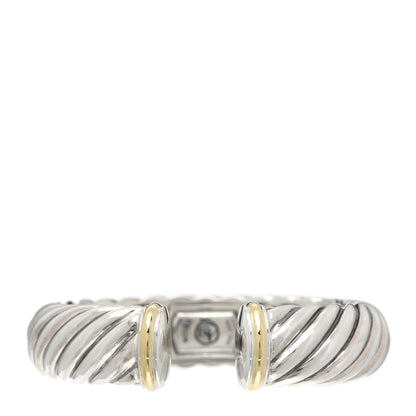 David Yurman Sterling Silver 18K Yellow Gold 15mm Waverly Bracelet 1 of 4