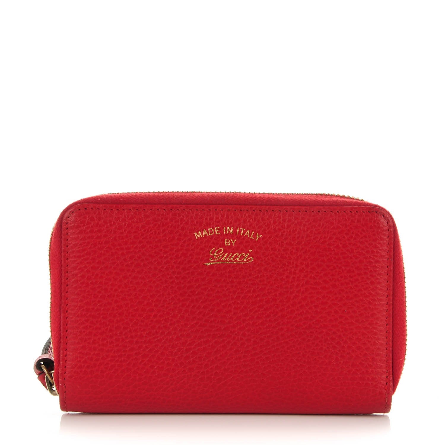 Gucci Dollar Calfskin Medium Swing Zip Around Wallet Red 1 of 7
