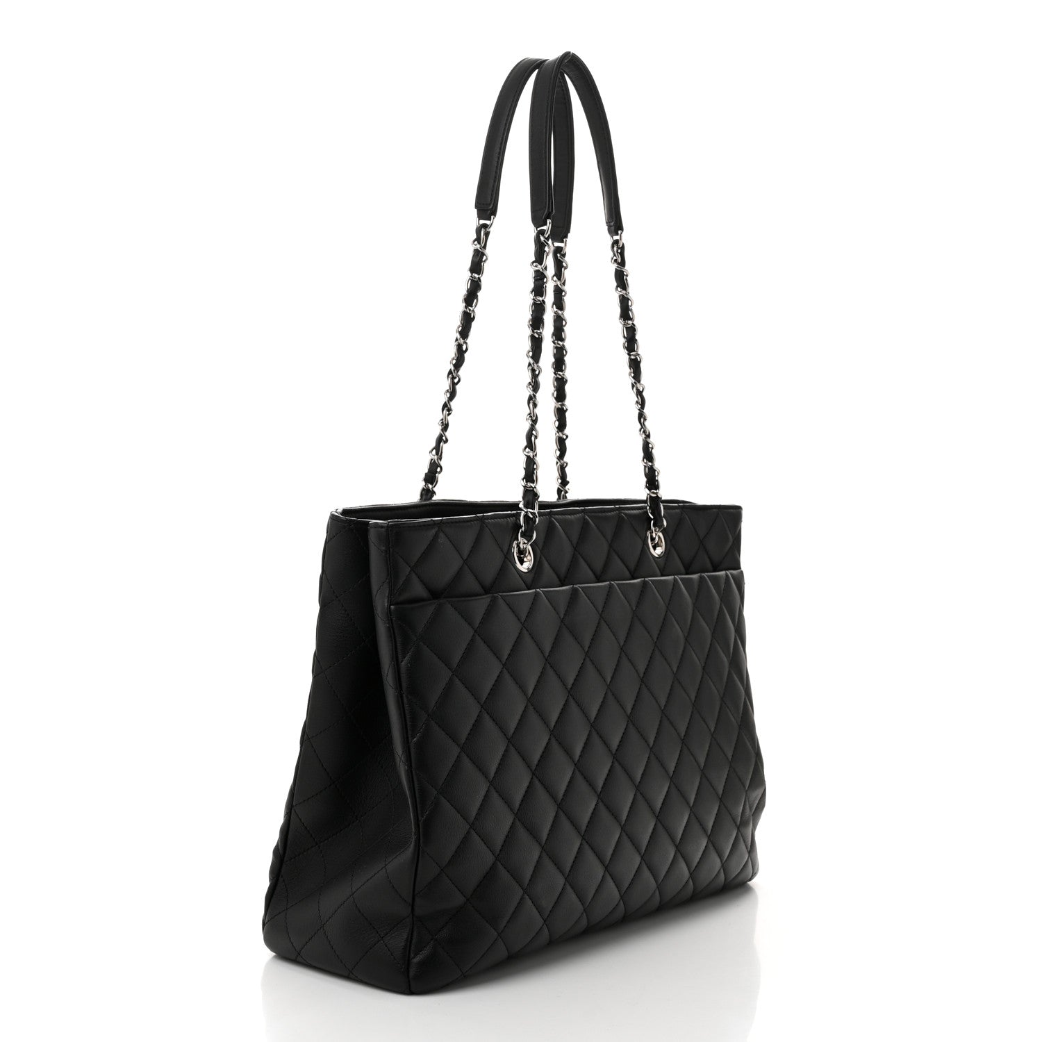 Chanel Calfskin Quilted Large Classic Shopping Tote Black 3 of 10