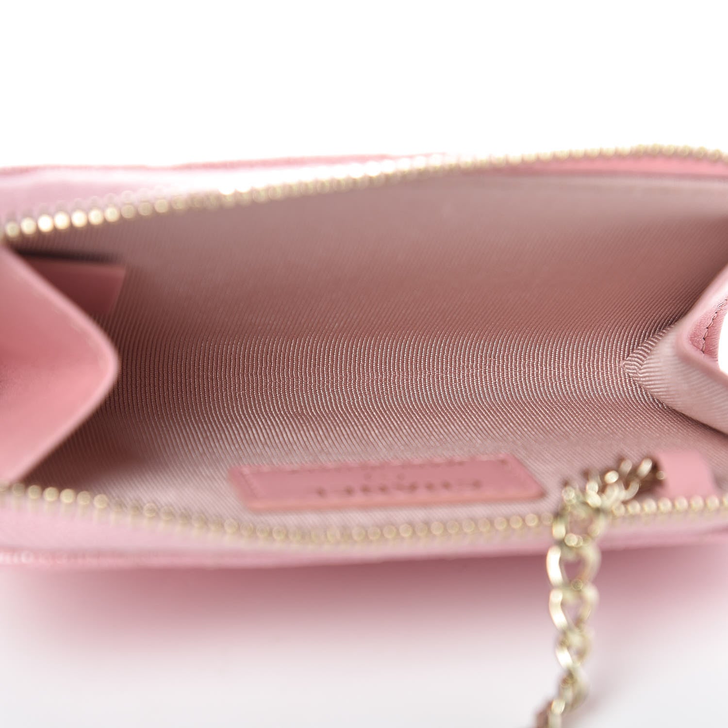 Chanel Iridescent Caviar Quilted Zipped Key Holder Case Rose Pink 8 of 8