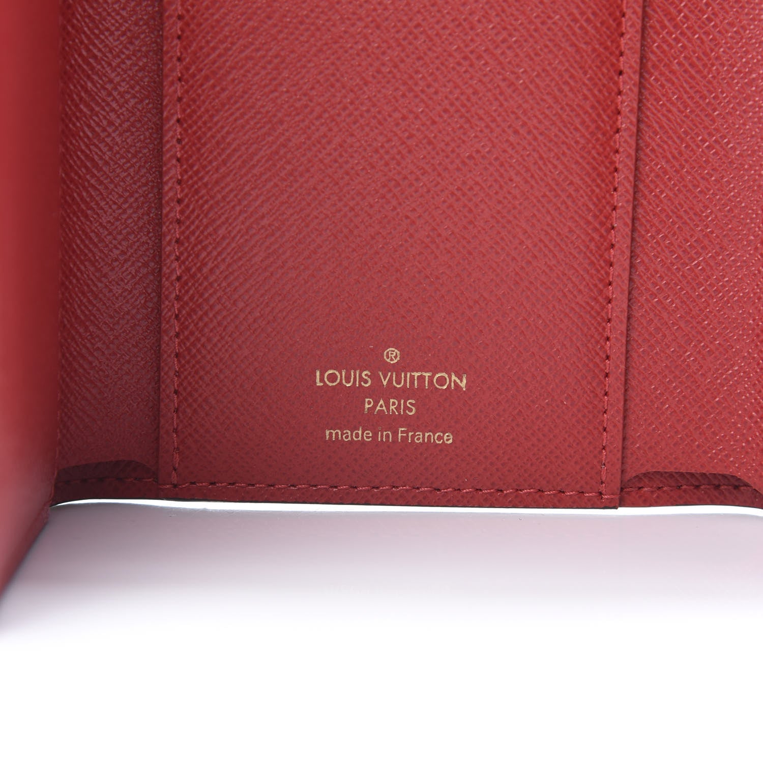 Louis Vuitton Damier Ebene Victorine Wallet Red 6 of 7