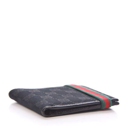Gucci Monogram Web Band Bi-Fold Wallet Black 4 of 8