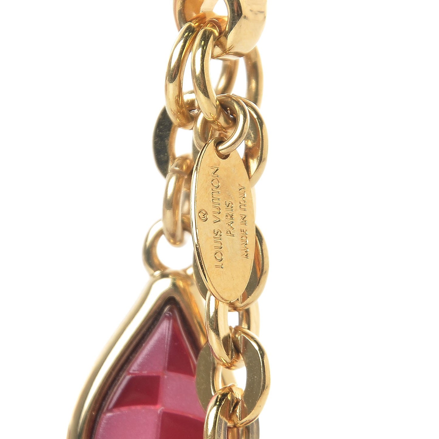 Metal Resin Mosaique Bag Charm Rouge Fauviste
