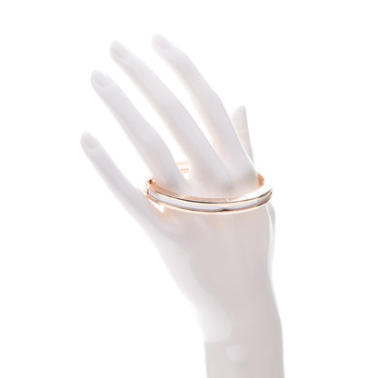 Bulgari 18K Rose Gold White Ceramic B.Zero1 Bangle Bracelet M 2 of 6