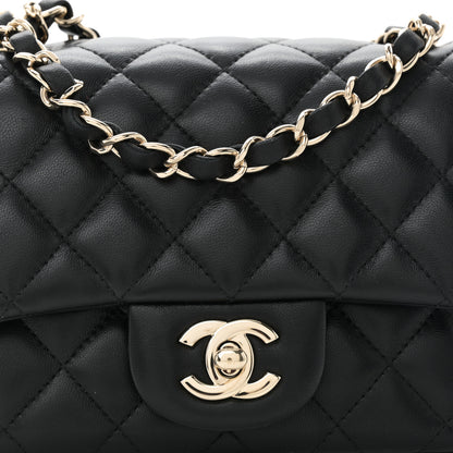 Chanel Lambskin Quilted Mini Square Flap Black 8 of 10