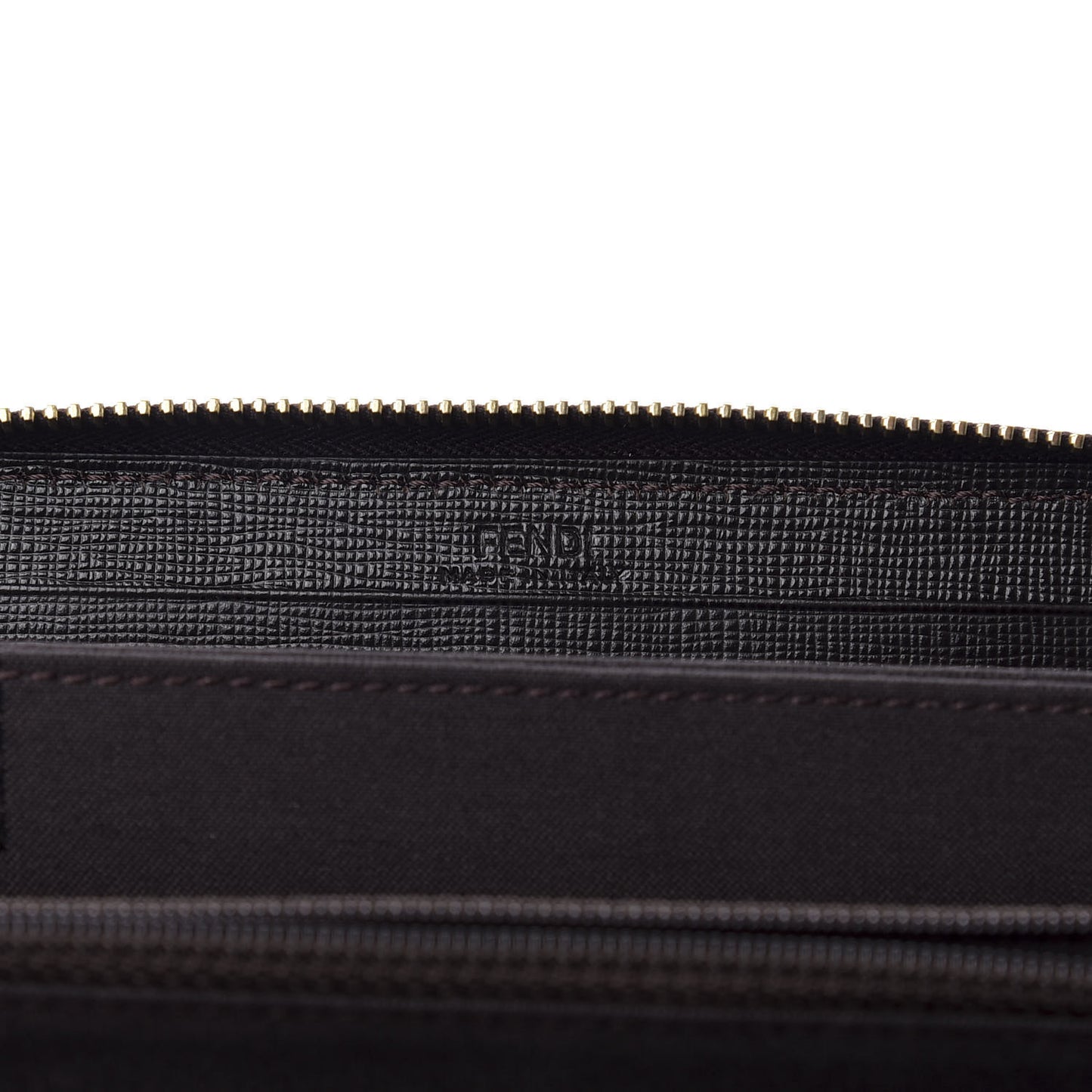 Zucca Spalmati Vitello Elite Zip Around Wallet Tobacco Ebano