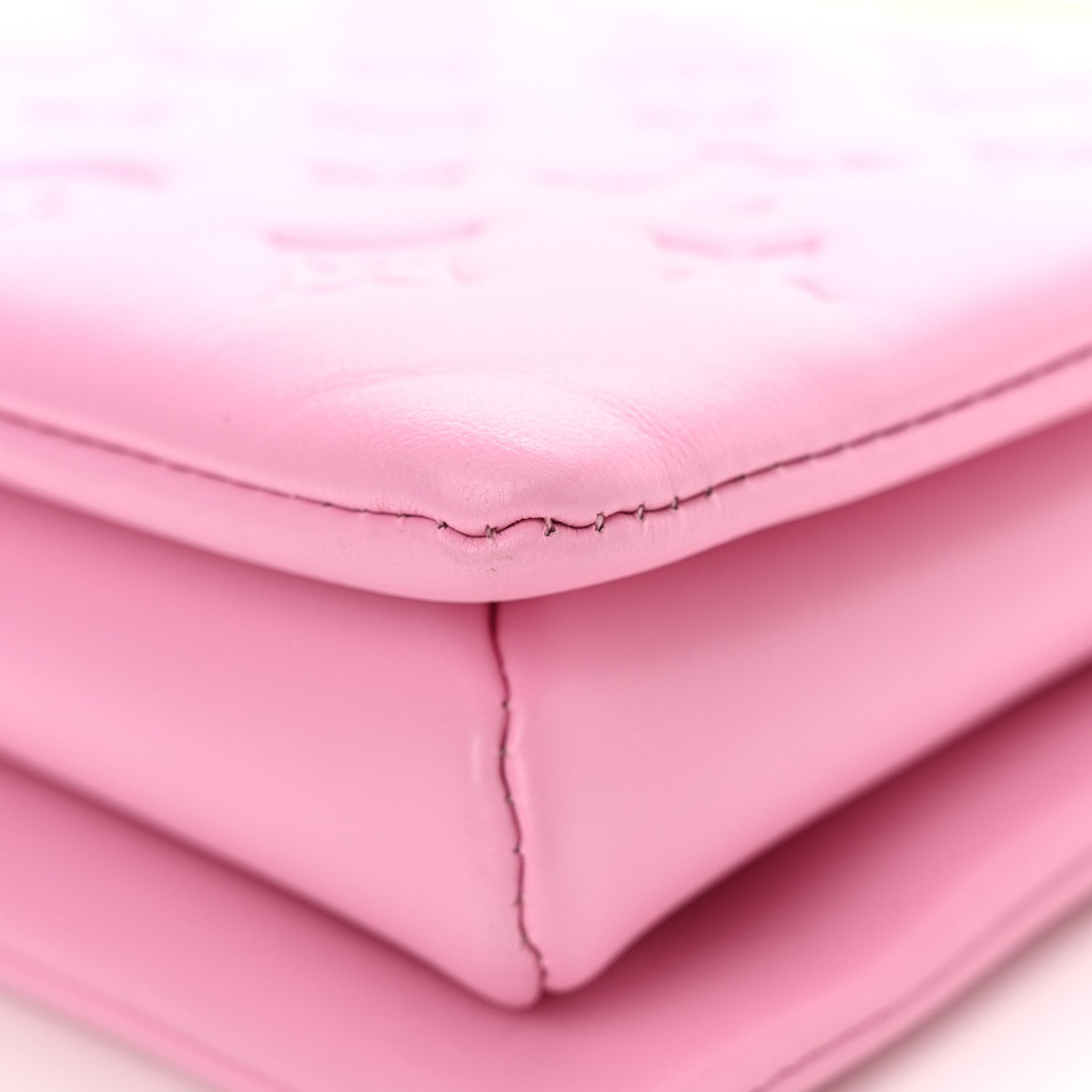 Louis Vuitton Lambskin Embossed Monogram Coussin PM  Rose Bonbon 10 of 10
