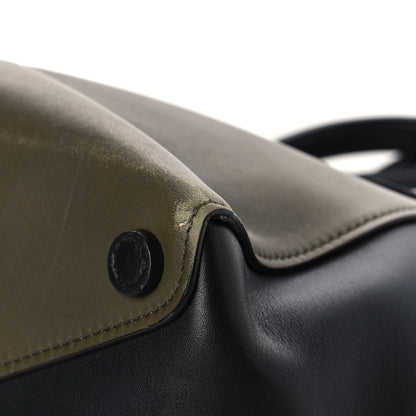 Prada City Calfskin Convertible Top Handle Tote Militare Green Black 10 of 14