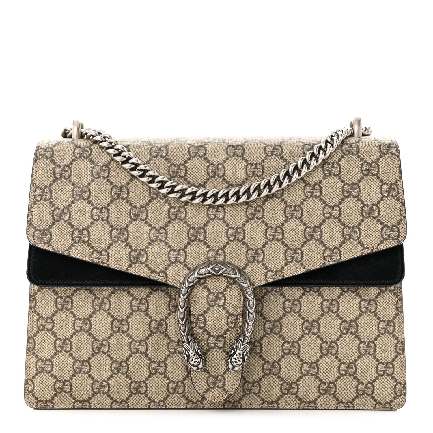 Gucci GG Supreme Monogram Medium Dionysus Shoulder Bag Black 1 of 10