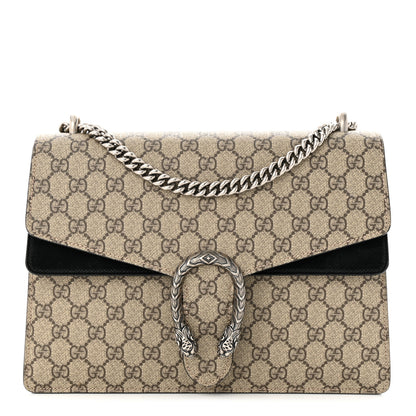 Gucci GG Supreme Monogram Medium Dionysus Shoulder Bag Black 1 of 10