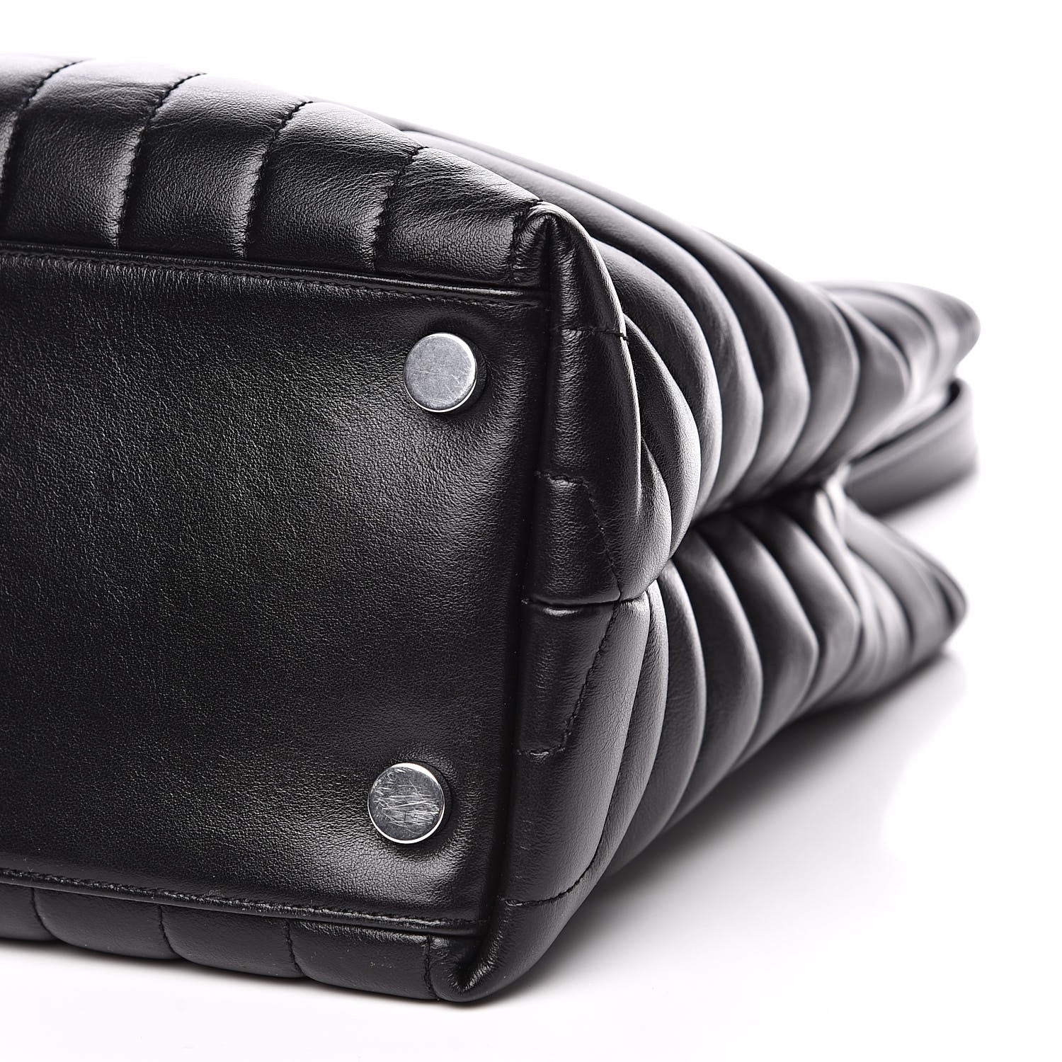 Saint Laurent Calfskin Y Quilted Monogram Large Loulou Shopper Black 11 of 15